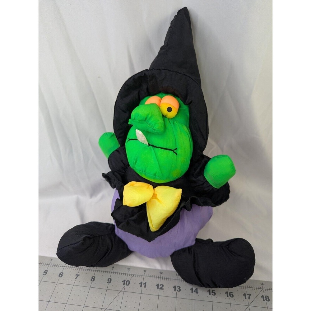 Nylon Green Witch Plush 16 Inch Purple Toy Box Creations Stuffed